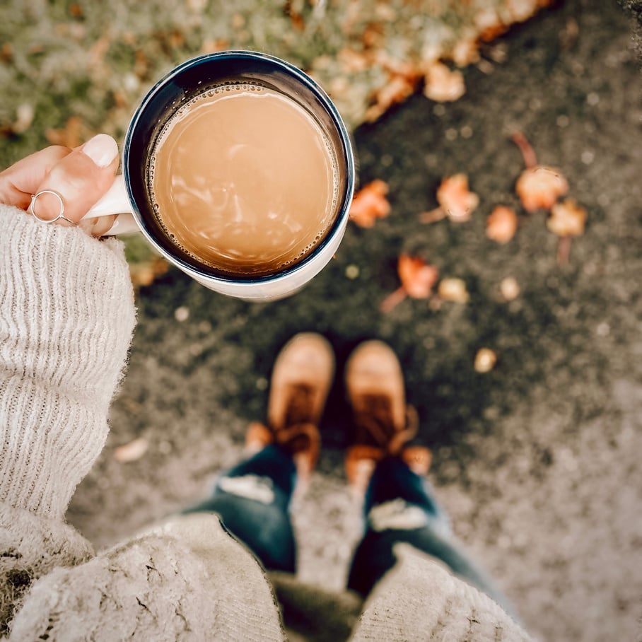 Fall Leaves and Coffee